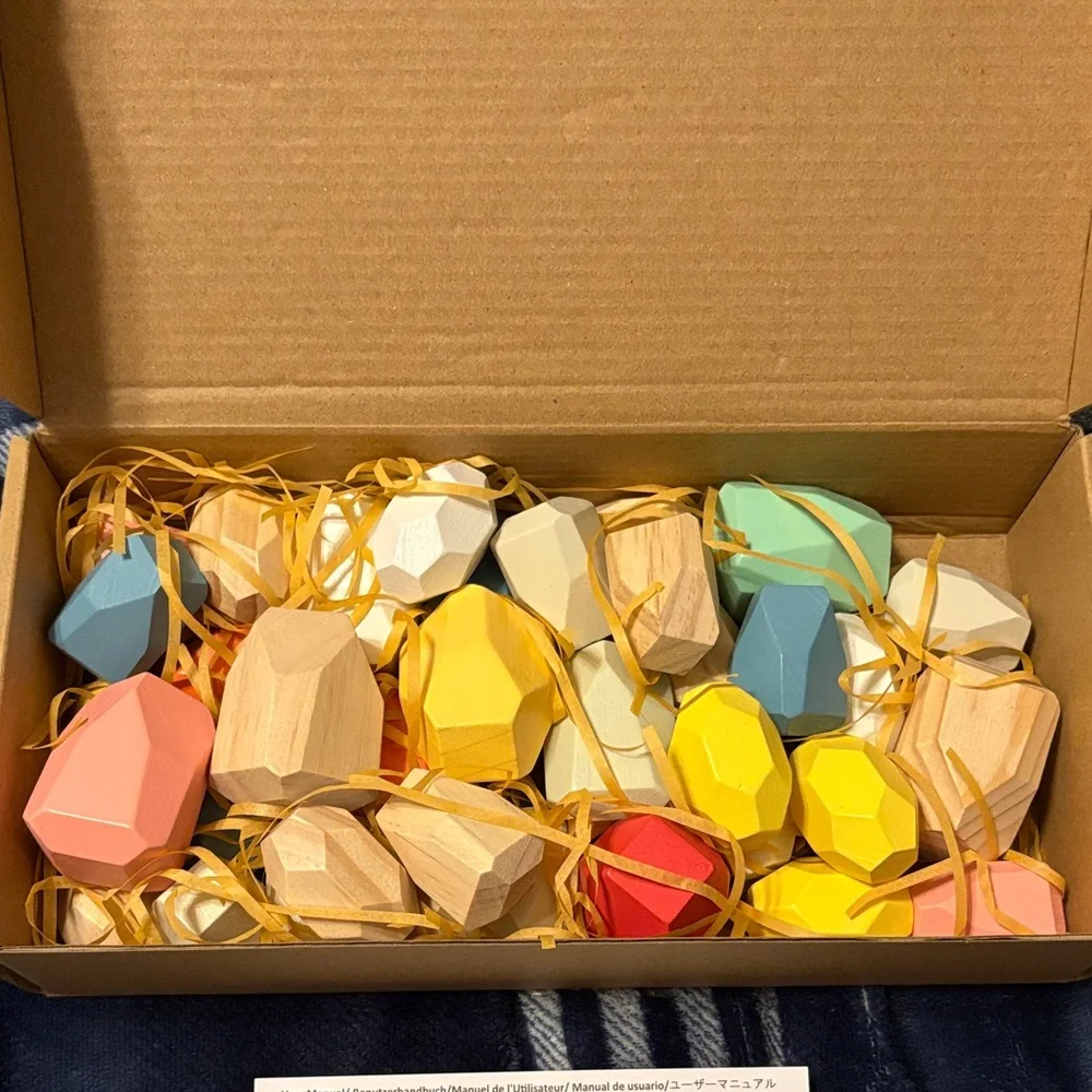 🆕Apex Multicolor Wooden Building Blocks Set - Picture 3 of 3